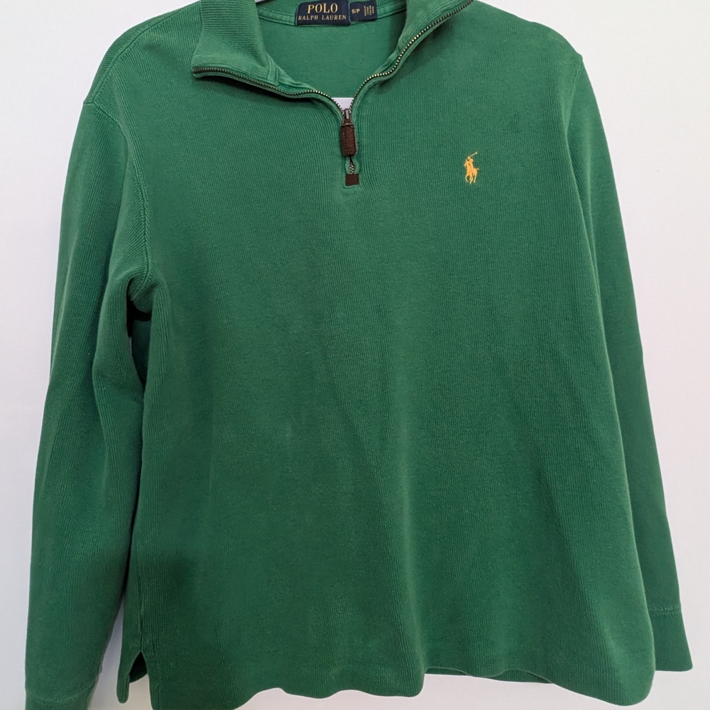Polo by Ralph Lauren Green Quarter-Zip Men's Shirt